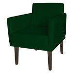 Kit 2 Poltronas Cadeiras Decorativas Mia Recepção Sala de Estar Escritório Suede Verde – BC DECOR