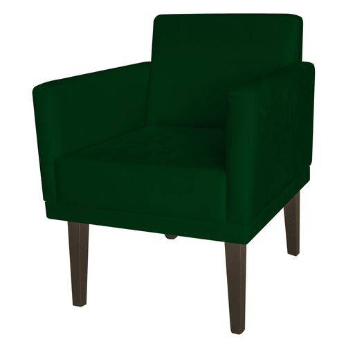 Poltrona Cadeira Mia para Recepção Sala Escritório Quarto Suede Verde Musgo - AM DECOR