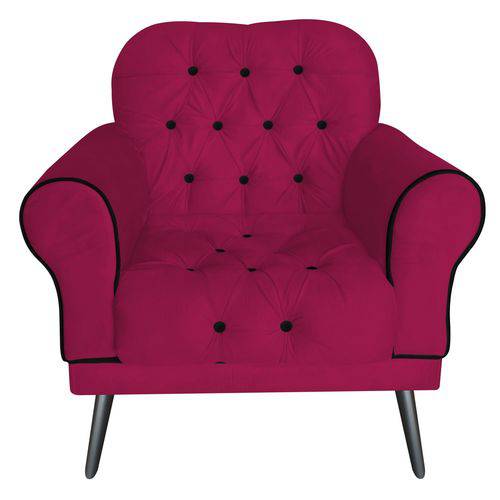 Kit 2 Poltronas Cadeiras Olivia para Sala Escritório Recepção Corino Pink - AM DECOR
