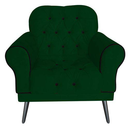 Poltrona Cadeira Olivia para Sala Escritório Recepção Suede Verde - AM DECOR