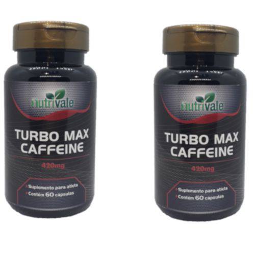 Kit 2 Potes Turbo Max Caffeine 120 Cápsulas Nutrivale