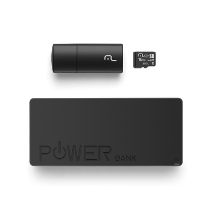 Kit Power Bank + Pendrive + Cartão de Memória Micro SD com 16GB Multilaser - MC220 MC220