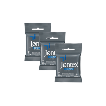 Kit Preservativos Jontex Sensitive Mais Fino