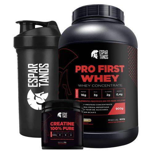 Kit Pro First Whey Protein + Creatina + Shaker