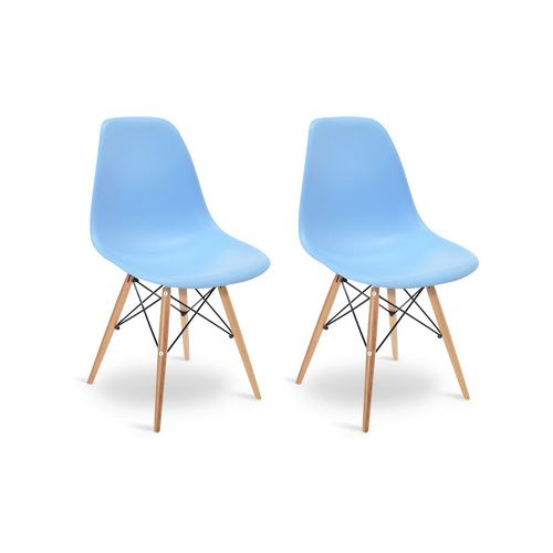 Kit Promocional 02 Cadeiras Eames DSW Azul Azul