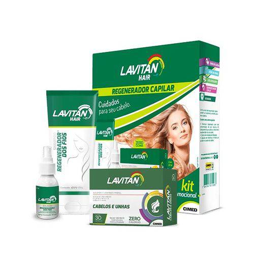 Kit Promocional Lavitan Hair Regenerador Capilar - Shampoo 200ml + 30 Cápsulas + Solução 50ml
