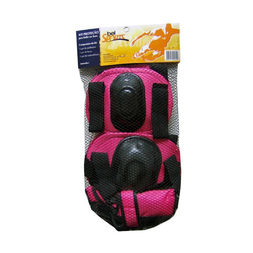 Kit Proteção para Roller ou Skate G Rosa - Bel Sports