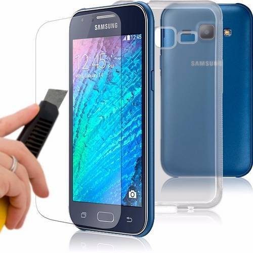Kit Proteção Samsung Galaxy J3 Capa em Tpu e Película de Vidro Temperado