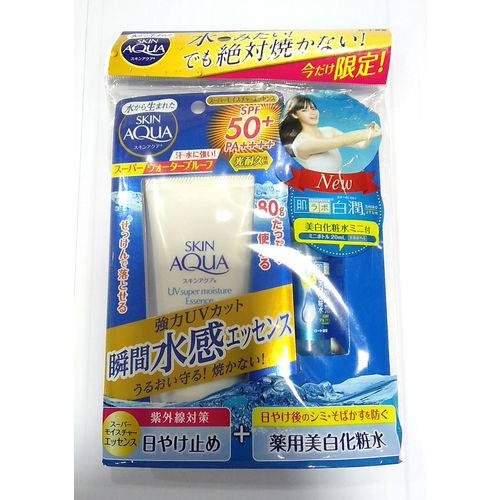 Kit- Protetor Rohto Skin Aqua Super Moisture Essence Fps50+pa++++ 80g + Tônico Hidratante e Clareador Shirojyun 20ml
