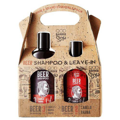 Kit - Qod Barber Shop - Beer Shampoo e Leave In