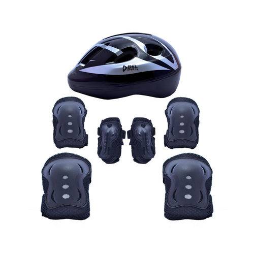 Kit Radical de Proteção com Capacete - P Preto - Bel Sports
