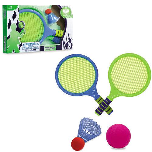 Kit Raquete e Peteca - Azul - Unik Toys
