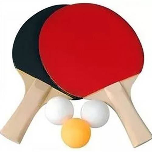 Kit 2 Raquetes para Ping-pong e 3 Bolinhas