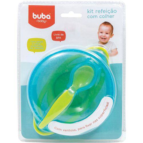 Kit Refeição com Colher Azul - Buba Toys