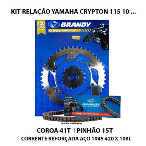 Kit Relação Brandy Yamaha Crypton 115 10...