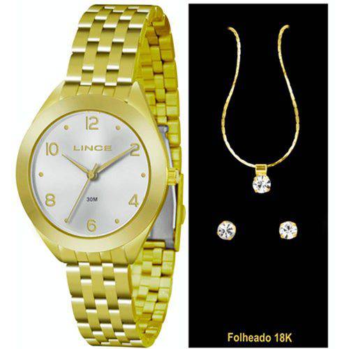 Kit Relógio Lince Feminino com Colar e Brincos Lrg4327l K139s2kx
