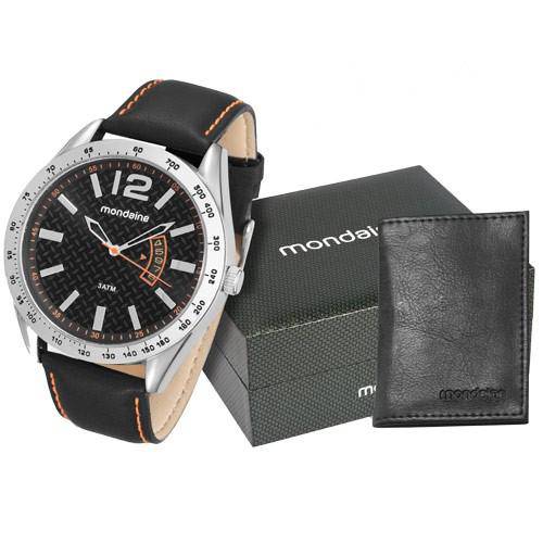 Kit Relógio Mondaine Masculino com Carteira 76548g0mknh2k1