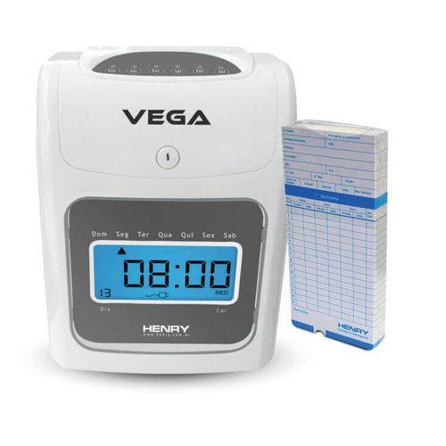 Kit Relógio Vega com Chapeira 15 Lugares e 150 Cartões