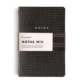 Kit Revistas Notas Mix 14x21 - Preto Sortido
