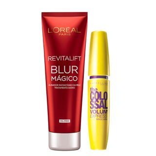 Kit Revitalift Blur L'Oréal Paris + The Colossal Volum' Express Maybelline Kit
