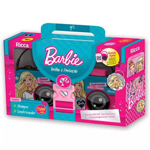 Kit Ricca Barbie Brilho e Proteção Shampoo 250ml + Condicionador 250ml
