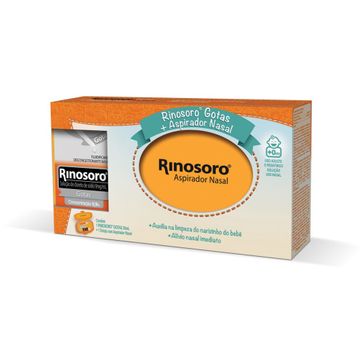 Kit Rinosoro Mantecorp 9% Gotas 30ml + Aspirador Nasal