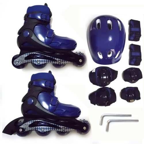 Kit Roller Infatil Completo Azul P (28 - 31) - Bel Sports