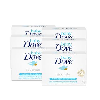 Kit Sabonete Dove Baby Hidratação Enriquecida 75g 6 Unidades