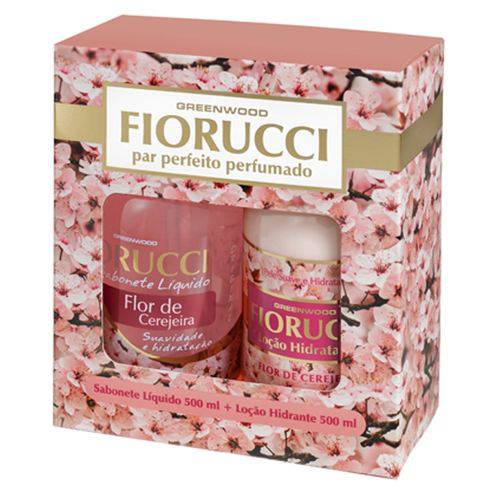 Kit Sabonete Liquido + Loção Hidratante Fiorucci Flor de Cerejeira 500ml