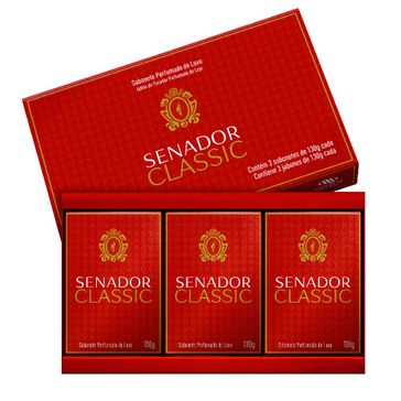 Kit Sabonete Senador Classic com 3 Unidades de 130g