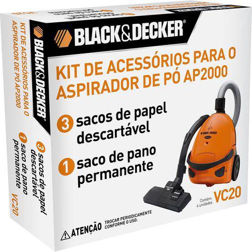 Kit Sacos para Aspirador Black & Decker AP2000 VC20