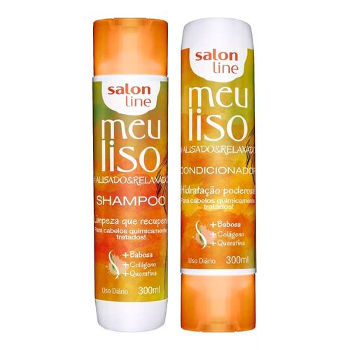 Kit Salon Line Meu Liso #AlisadoeRelaxado Shampoo 300ml + Condicionador 300ml