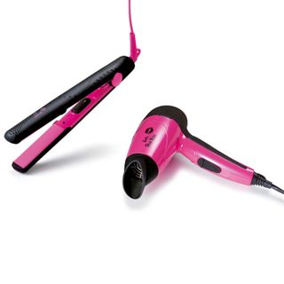 Kit Secador e Prancha Teens Barbie Pink Kiss