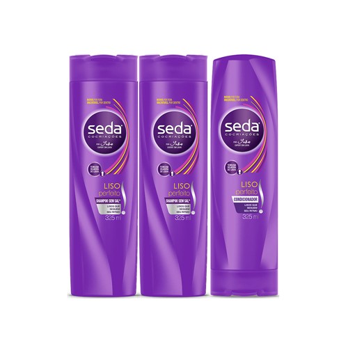 Kit Seda Liso Perfeito 2 Shampoo 325ml Grátis Condicionador 325ml