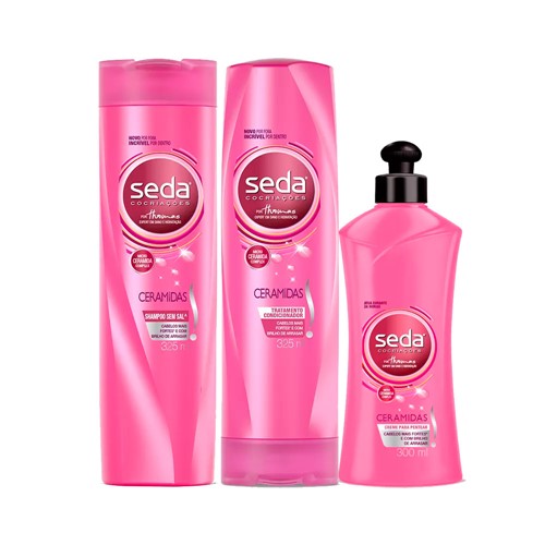 Kit Seda SOS Ceramidas Shampoo 325ml + Condicionador 325ml + Creme de Pentear 300ml