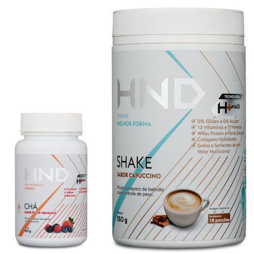 Kit Shake + Chá Extrato Naturais Corpo Saudável Emagrecimento Rápido Detox Corporal