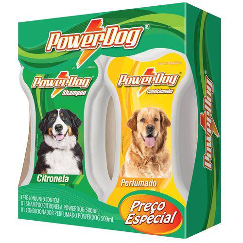 Kit Shampo para Cães Citronela + Cond Powerdog 500 Ml