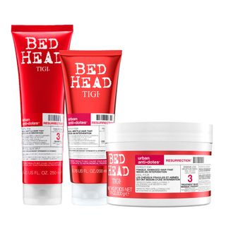 Kit Shampoo Bed Head Resurrection 250ml + Condicionador 200ml + Mascara Treat 200g