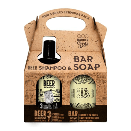 Kit Shampoo Beer 3 em 1 + Sabonete Energizante QOD