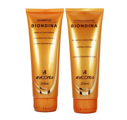 Kit Shampoo Condicionador Biondina 250ml - Anaconda