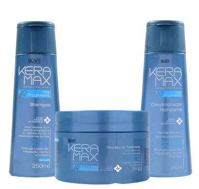 Kit Shampoo Condicionador e Máscara Keramax Pós-Progressiva - Skafe