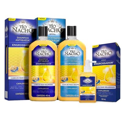 Kit Shampoo Condicionador e Tônico Antiqueda Engrossador - Tío Nacho