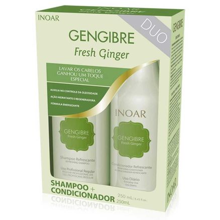 Kit Shampoo + Condicionador Inoar Duo Gengibre Fresh Ginger 250ml