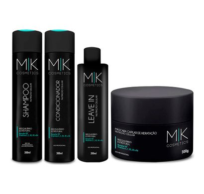 Kit Shampoo, Condicionador, Máscara e Leave-in Nutrição Celular - MK Cosmestic