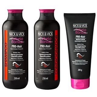 Kit Shampoo + Condicionador + Máscara Nick & Vick Pro-Hair S.O.S. Fios Kit