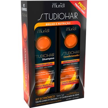 Kit Shampoo + Condicionador Studio Hair Nutrição e Brilho Muriel 250ml