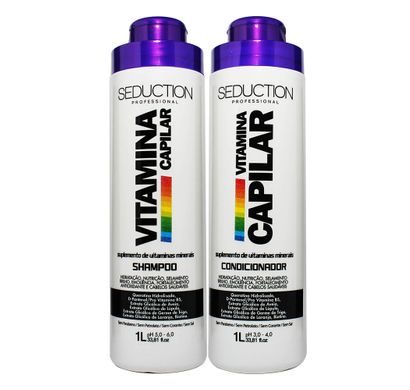 Kit Shampoo + Condicionador Vitamina Capilar 1L - Seduction