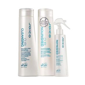 Kit Shampoo Curl Cleansing 300ml + Condicionador Curl Nourished 300ml + Leave In Curl Refresh Rean Mist 150ml Joico