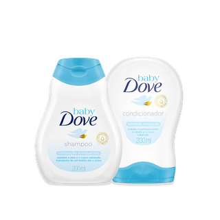 Kit Shampoo Dove Baby Hidratação Enriquecida 200ml + Condicionador Dove Baby 200ml