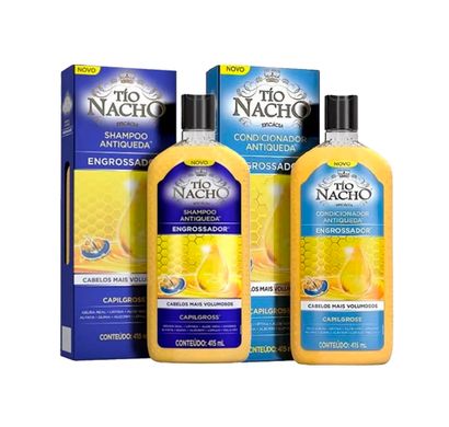Kit Shampoo e Condicionador Antiqueda Engrossador 415ml - Tío Nacho